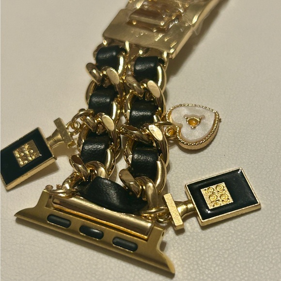 Watch Band fits Apple WATCH 44 mm gold tone with charms new! - Picture 4 of 7